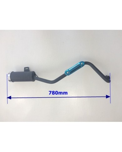 Exhaust Pipe + Muffler System 90cc 110cc 125cc PIT Quad Dirt Bike ATV Dune Buggy Exhaust Pipe + Muffler System 90cc 110cc 125cc PIT Quad Dirt Bike ATV Dune Buggy