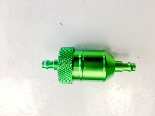 Universal Aluminum 8mm CNC Inline Gas Fuel Oil Filter for Motorcycle in Green
