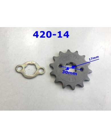 14T Teeth 17mm 420 Chain Front Sprocket Cog PIT TRAIL QUAD DIRT BIKE ATV BUGGY 14T Teeth 17mm 420 Chain Front Sprocket Cog PIT TRAIL QUAD DIRT BIKE ATV BUGGY