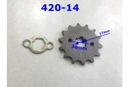 14T Teeth 17mm 420 Chain Front Sprocket Cog PIT TRAIL QUAD DIRT BIKE ATV BUGGY 14T Teeth 17mm 420 Chain Front Sprocket Cog PIT TRAIL QUAD DIRT BIKE ATV BUGGY