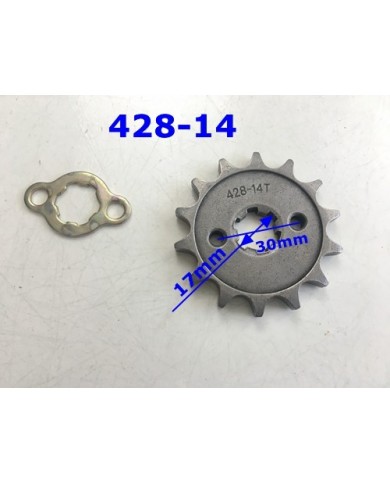 14T Teeth 17mm 428 Chain Front Sprocket Cog PIT TRAIL QUAD DIRT BIKE ATV BUGGY 14T Teeth 17mm 428 Chain Front Sprocket Cog PIT TRAIL QUAD DIRT BIKE ATV BUGGY