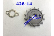 14T Teeth 17mm 428 Chain Front Sprocket Cog PIT TRAIL QUAD DIRT BIKE ATV BUGGY