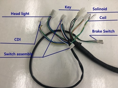 Electric Start Wiring Harness Loom 50cc 110cc 125cc QUAD DIRT BIKE ATV Buggy Electric Start Wiring Harness Loom 50cc 110cc 125cc QUAD DIRT BIKE ATV Buggy