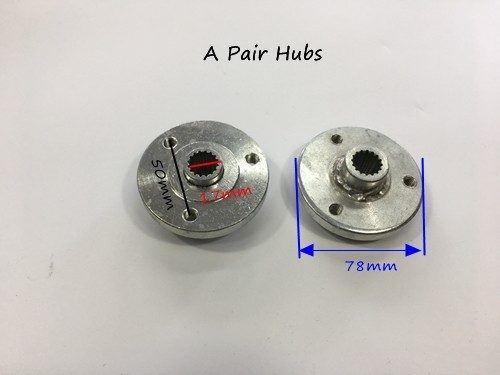 Pair (x2) wheel hub 17mm 17 spline 3 stud Go kart buggy drift trike quad atv