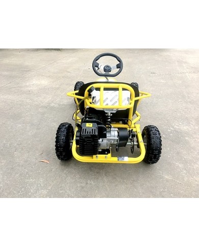 Brand New 49cc Mini Go Kart 4 Wheeler Kids 2 Stroke Buggy Quad Atv Yellow
