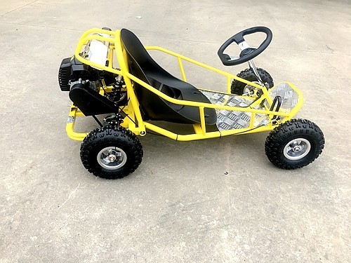 Brand New 49cc Mini Go Kart 4 Wheeler Kids 2 Stroke Buggy Quad Atv Yellow Brand New 49cc Mini Go Kart 4 Wheeler Kids 2 Stroke Buggy Quad Atv Yellow