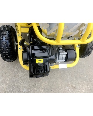 Brand New 49cc Mini Go Kart 4 Wheeler Kids 2 Stroke Buggy Quad Atv Yellow