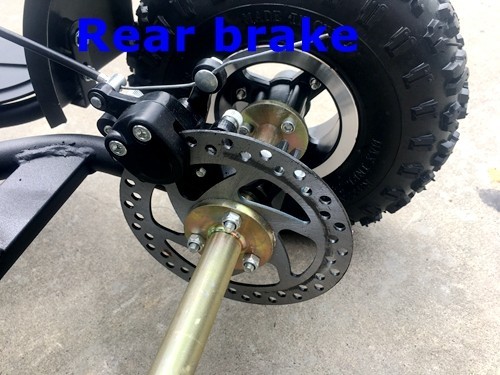 32'' Rear Axle Kit Wheel Tires Brake Chain For ATV Quad Buggy Trike Scooter Golf
