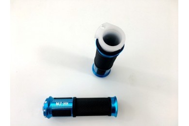 Pair of 7/8" 22mm Universal Motorcycle Motorbike Handlebar Hand Grips Blue Pair of 7/8" 22mm Universal Motorcycle Motorbike Handlebar Hand Grips Blue