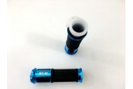 Pair of 7/8" 22mm Universal Motorcycle Motorbike Handlebar Hand Grips Blue