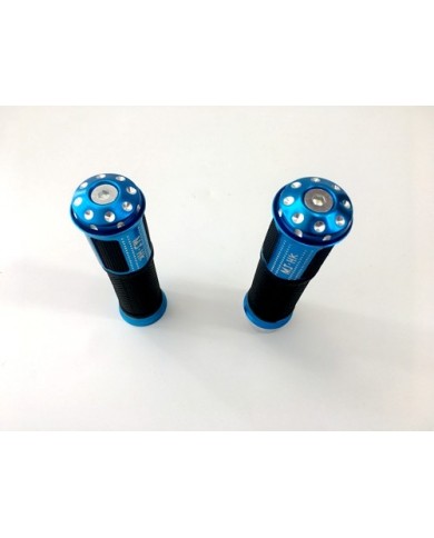 Pair of 7/8" 22mm Universal Motorcycle Motorbike Handlebar Hand Grips Blue Pair of 7/8" 22mm Universal Motorcycle Motorbike Handlebar Hand Grips Blue