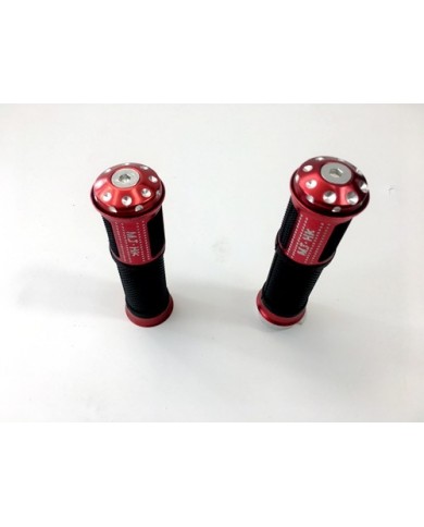 Pair of 7/8" 22mm Universal Motorcycle Motorbike Handlebar Hand Grips Red Pair of 7/8" 22mm Universal Motorcycle Motorbike Handlebar Hand Grips Red