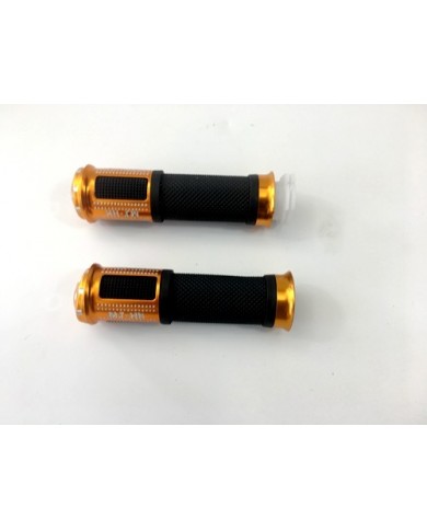 Pair of 7/8" 22mm Universal Motorcycle Motorbike Handlebar Hand Grips Golden Pair of 7/8" 22mm Universal Motorcycle Motorbike Handlebar Hand Grips Golden