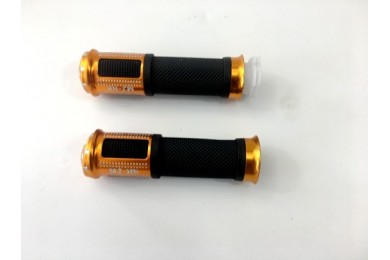 Pair of 7/8" 22mm Universal Motorcycle Motorbike Handlebar Hand Grips Golden Pair of 7/8" 22mm Universal Motorcycle Motorbike Handlebar Hand Grips Golden