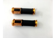 Pair of 7/8" 22mm Universal Motorcycle Motorbike Handlebar Hand Grips Golden