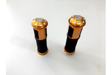 Pair of 7/8" 22mm Universal Motorcycle Motorbike Handlebar Hand Grips Golden Pair of 7/8" 22mm Universal Motorcycle Motorbike Handlebar Hand Grips Golden