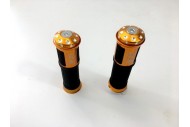 Pair of 7/8" 22mm Universal Motorcycle Motorbike Handlebar Hand Grips Golden