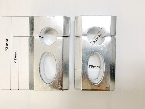 7/8" 22 mm Handlebar Bar Mount Clamp Riser Risers for Motorcycle Dirt Bike ATV