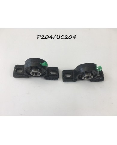 UC P204 Cast Iron Housing 20mm Bore Mounted Pillow Block Bearing 2Pcs Self Align UC P204 Cast Iron Housing 20mm Bore Mounted Pillow Block Bearing 2Pcs Self Align