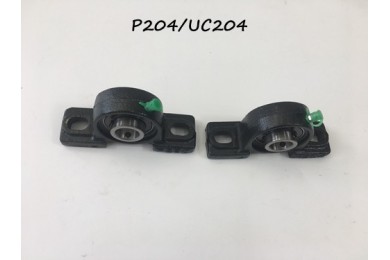 UC P204 Cast Iron Housing 20mm Bore Mounted Pillow Block Bearing 2Pcs Self Align