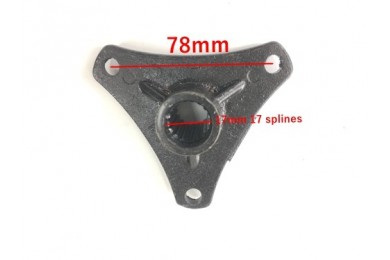 17MM WHEEL HUB 3 STUD 17MM AXLE  ATV QUAD GO KART DRIFT TRIKE FRONT WHEEL 17 SPLINES