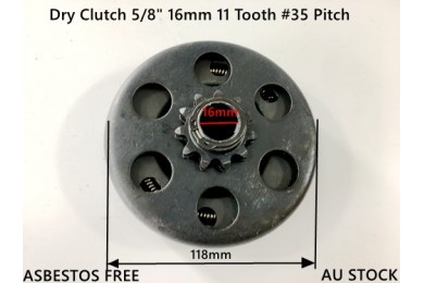 Centrifugal Dry Clutch 5/8" 16mm 11 Tooth 35 Pitch for 80cc Go Kart Buggy