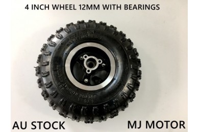 4.10- 4" Inch Wheel Rim + Tyre Tire 49cc Mini Quad Bike ATV Buggy 12mm Bearings 4.10- 4" Inch Wheel Rim + Tyre Tire 49cc Mini Quad Bike ATV Buggy 12mm Bearings