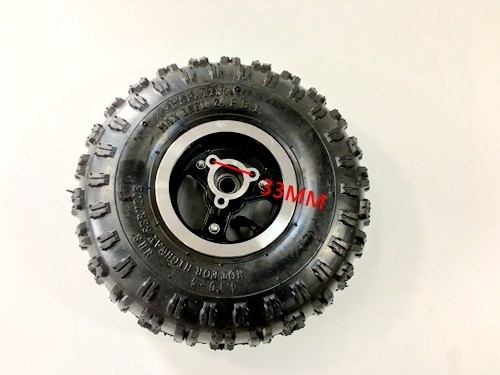 4.10- 4" Inch Wheel Rim + Tyre Tire 49cc Mini Quad Bike ATV Buggy 12mm Bearings