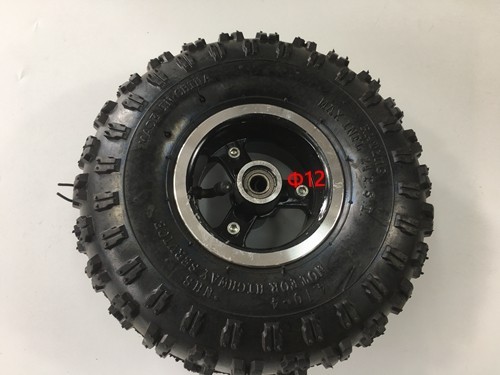 4.10- 4" Inch Wheel Rim + Tyre Tire 49cc Mini Quad Bike ATV Buggy 12mm Bearings