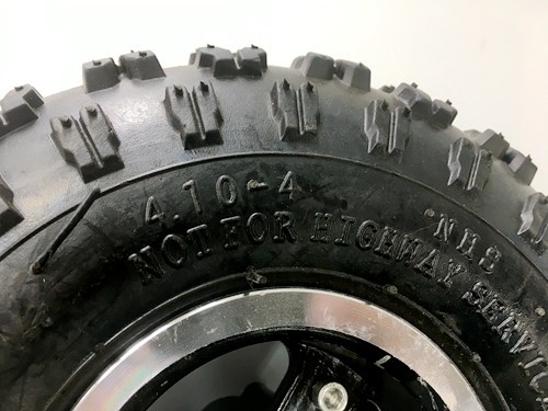 4.10- 4" Inch Wheel Rim + Tyre Tire 49cc Mini Quad Bike ATV Buggy 12mm Bearings