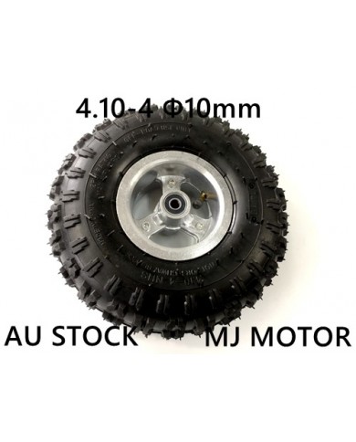 4.10- 4" Inch Wheel Rim + Tyre Tire 49cc Mini Quad Bike ATV Buggy 10mm Bearings 4.10- 4" Inch Wheel Rim + Tyre Tire 49cc Mini Quad Bike ATV Buggy 10mm Bearings