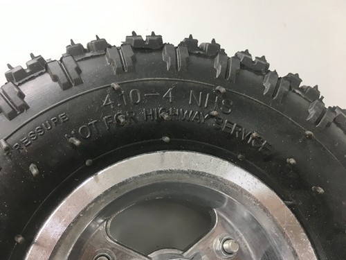 4.10- 4" Inch Wheel Rim + Tyre Tire 49cc Mini Quad Bike ATV Buggy 10mm Bearings