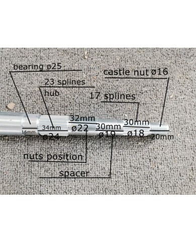 870mm 25mm Axle HuFFy Slider Drift Trike GoKart Project 25mm Bearing 870mm 25mm Axle HuFFy Slider Drift Trike GoKart Project 25mm Bearing
