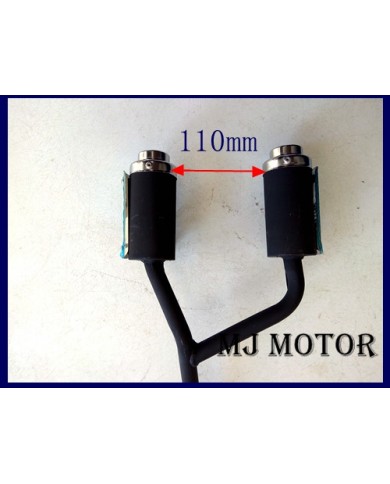 Twin Exhaust Pipe + Muffler 47cc 49cc Mini PIT Pocket Chopper Quad Dirt Bike ATV