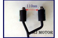 Twin Exhaust Pipe + Muffler 47cc 49cc Mini PIT Pocket Chopper Quad Dirt Bike ATV Twin Exhaust Pipe + Muffler 47cc 49cc Mini PIT Pocket Chopper Quad Dirt Bike ATV