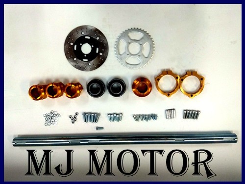 960mm 40mm Solid Axle Sprocket Disc Kit Go kart Buggy Mini Hotrod Project