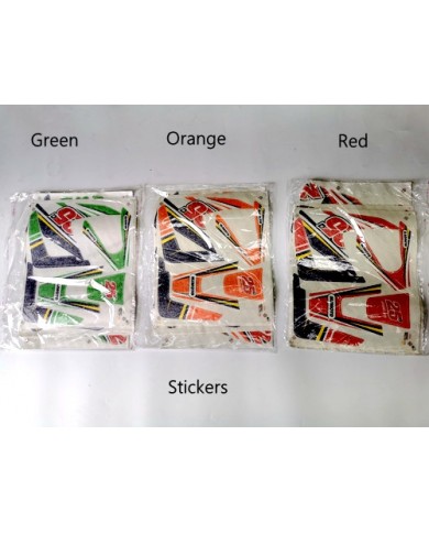 Sticker Decal Kit Fairing 70/90/110/125cc Dirt bike Pit Bike Green Orange Red Sticker Decal Kit Fairing 70/90/110/125cc Dirt bike Pit Bike Green Orange Red