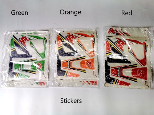 Sticker Decal Kit Fairing 70/90/110/125cc Dirt bike Pit Bike Green Orange Red Sticker Decal Kit Fairing 70/90/110/125cc Dirt bike Pit Bike Green Orange Red