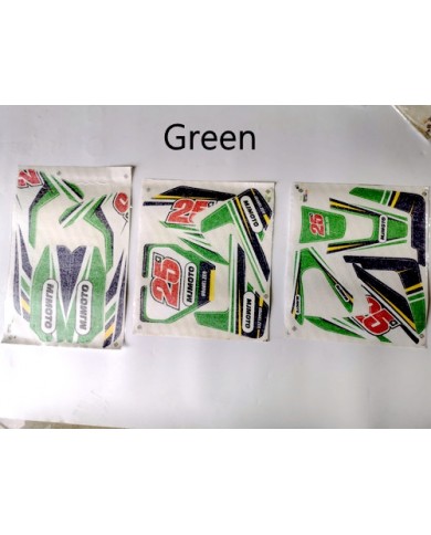Sticker Decal Kit Fairing 70/90/110/125cc Dirt bike Pit Bike Green Orange Red Sticker Decal Kit Fairing 70/90/110/125cc Dirt bike Pit Bike Green Orange Red