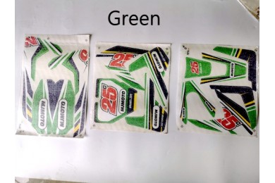 Sticker Decal Kit Fairing 70/90/110/125cc Dirt bike Pit Bike Green Orange Red Sticker Decal Kit Fairing 70/90/110/125cc Dirt bike Pit Bike Green Orange Red