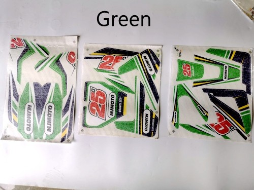 Sticker Decal Kit Fairing 70/90/110/125cc Dirt bike Pit Bike Green Orange Red Sticker Decal Kit Fairing 70/90/110/125cc Dirt bike Pit Bike Green Orange Red