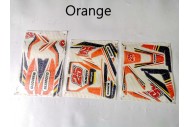 Sticker Decal Kit Fairing 70/90/110/125cc Dirt bike Pit Bike Green Orange Red Sticker Decal Kit Fairing 70/90/110/125cc Dirt bike Pit Bike Green Orange Red