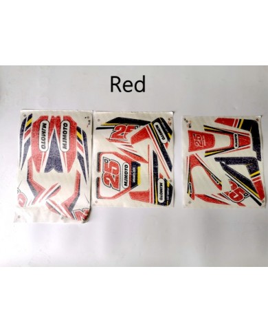Sticker Decal Kit Fairing 70/90/110/125cc Dirt bike Pit Bike Green Orange Red Sticker Decal Kit Fairing 70/90/110/125cc Dirt bike Pit Bike Green Orange Red