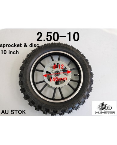 2.5-10 10 INCH REAR WHEEL SPROCKET DISC PIT PRO DIRT BIKE TRAIL BIKE 49CC 50CC 2.5-10 10 INCH REAR WHEEL SPROCKET DISC PIT PRO DIRT BIKE TRAIL BIKE 49CC 50CC