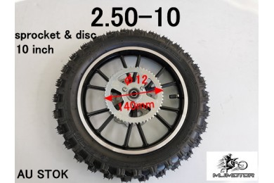 2.5-10 10 INCH REAR WHEEL SPROCKET DISC PIT PRO DIRT BIKE TRAIL BIKE 49CC 50CC 2.5-10 10 INCH REAR WHEEL SPROCKET DISC PIT PRO DIRT BIKE TRAIL BIKE 49CC 50CC