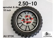 2.5-10 10 INCH REAR WHEEL SPROCKET DISC PIT PRO DIRT BIKE TRAIL BIKE 49CC 50CC