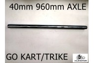 40MM 960mm GO KART TRIKE AXLE 8MM KEYWAYS HUFFY SLIDER TRIKE HOLLOW 5MM THICKNESS