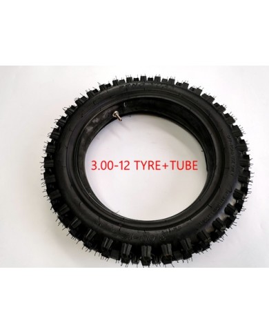 3.00-12 80/100-12 REAR KNOBBY TYRE +TUBE 12 INCH PIT PRO DIRT BIKE TRAIL BIKE 3.00-12 80/100-12 REAR KNOBBY TYRE +TUBE 12 INCH PIT PRO DIRT BIKE TRAIL BIKE