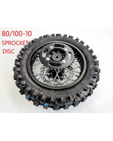 80/100-10 WHEEL KNOBBY TYRE +TUBE WITH DISC 12 INCH DIRT BIKE DISC SPROCKET 12MM 80/100-10 WHEEL KNOBBY TYRE +TUBE WITH DISC 12 INCH DIRT BIKE DISC SPROCKET 12MM