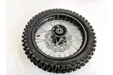 60/100-12 FRONT WHEEL KNOBBY TYRE +TUBE WITH DISC 12 INCH DIRT BIKE TRAIL BIKE